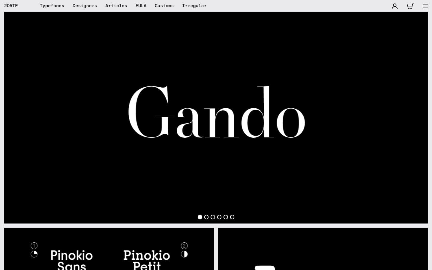 205TF website screenshot