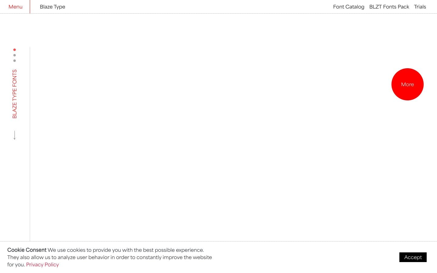 Blaze Type website screenshot