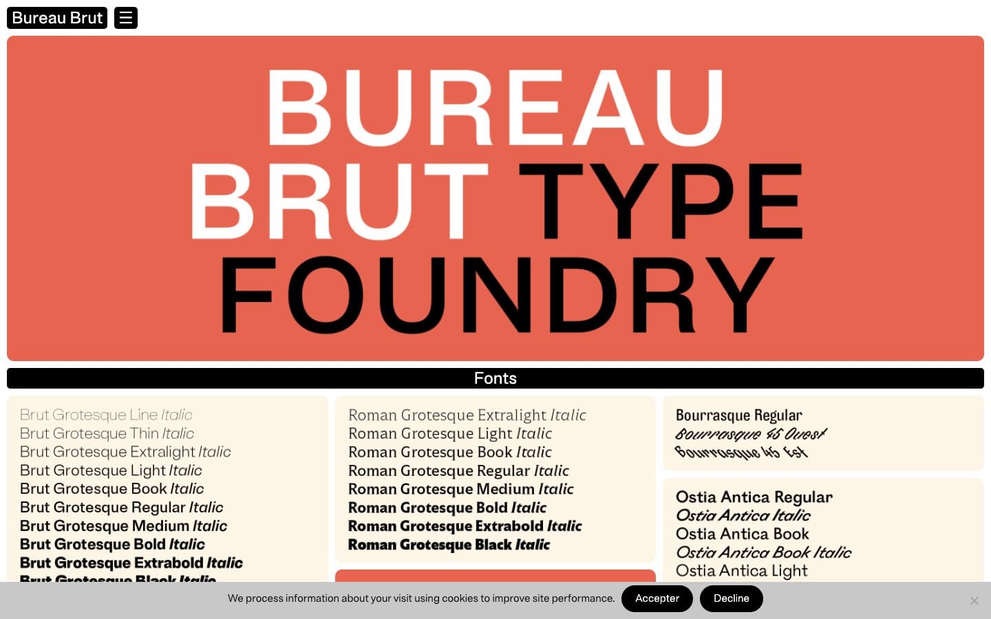 Bureau Brut website screenshot