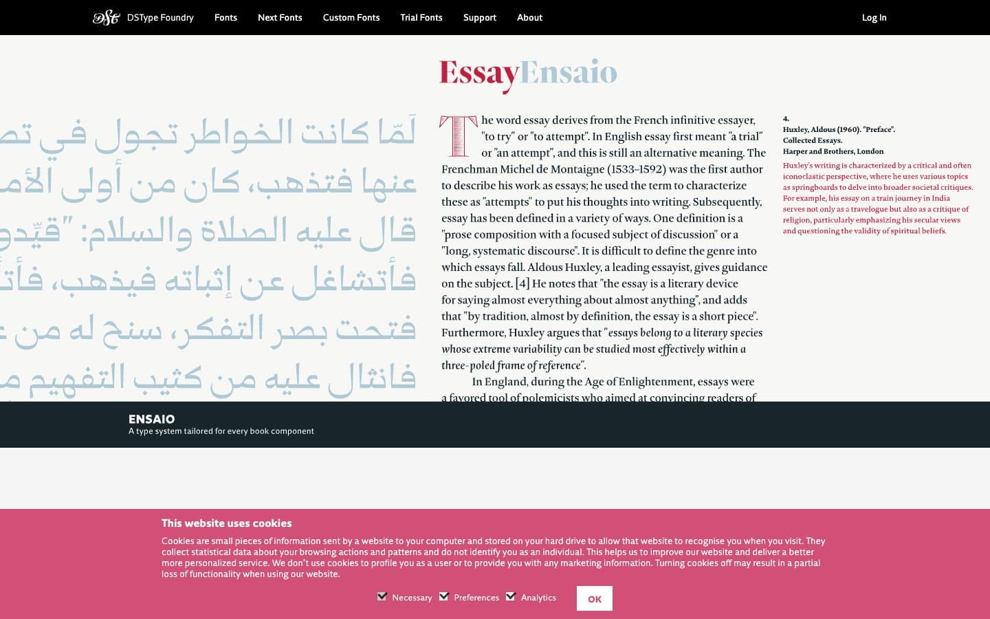 DSType Foundry website screenshot