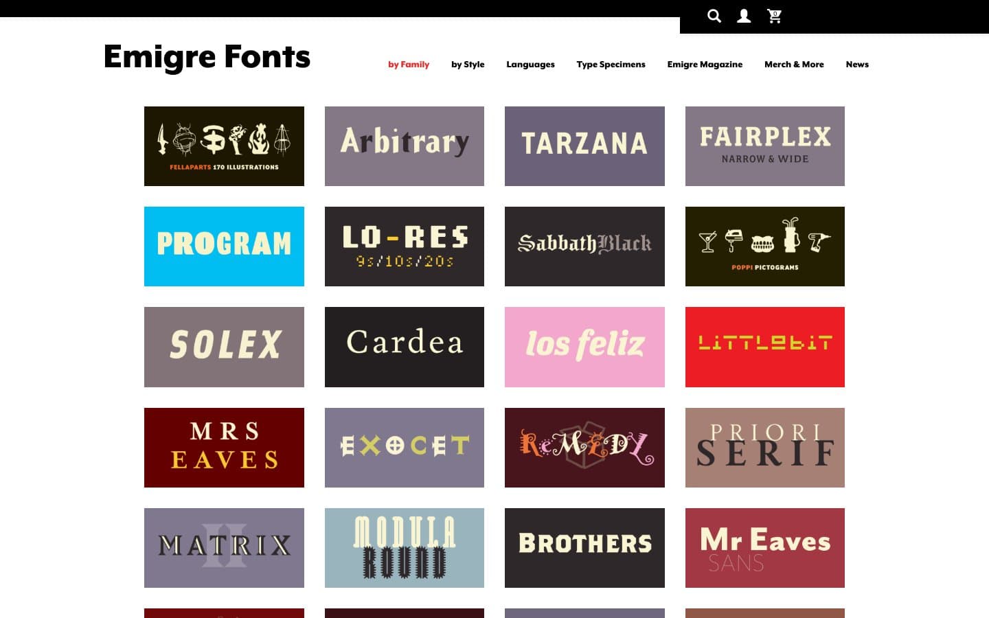 Emigre website screenshot
