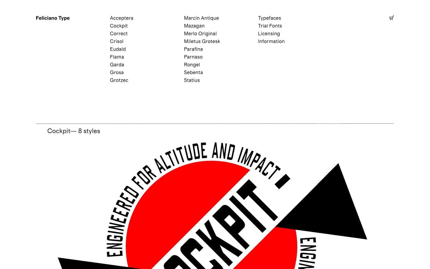 Feliciano Type Foundry website screenshot