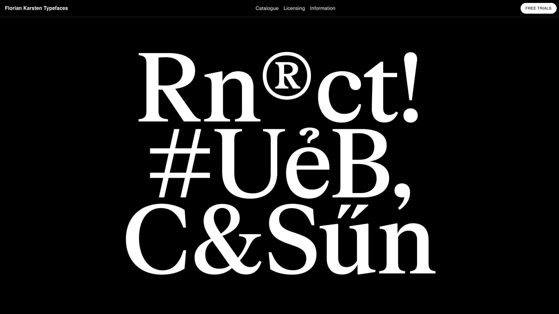 Florian Karsten Typefaces website screenshot