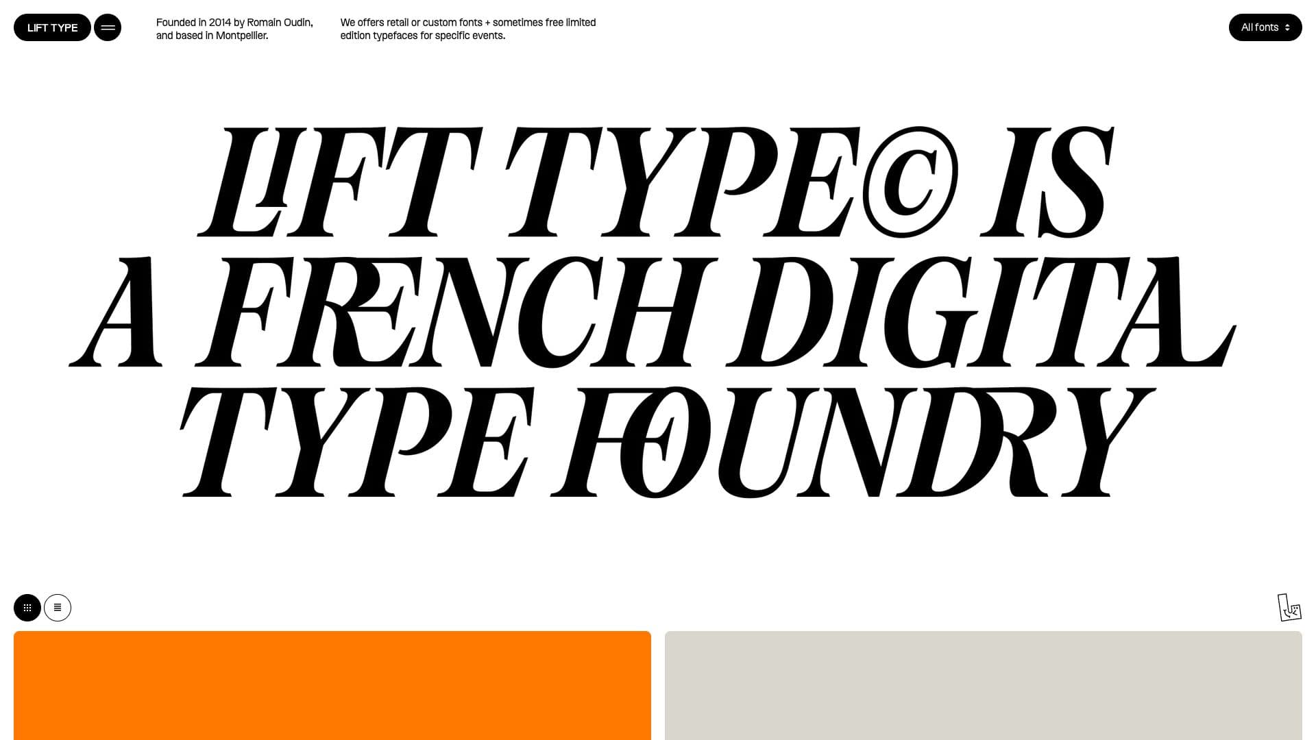 Lift Type website screenshot